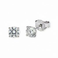 Diamant-Ohrringe 14k Weissgold 1.02ct